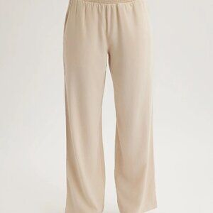 EUC Bella Dahl Smocked Waist Wide Leg Pants Linen Sand Size S Small Worn Once